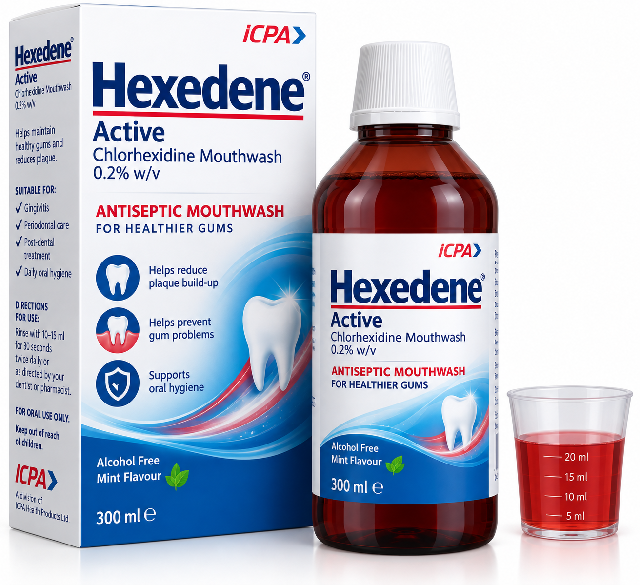 Hexedene Active Chlorhexidine Mouthwash (Alcohol-Free)